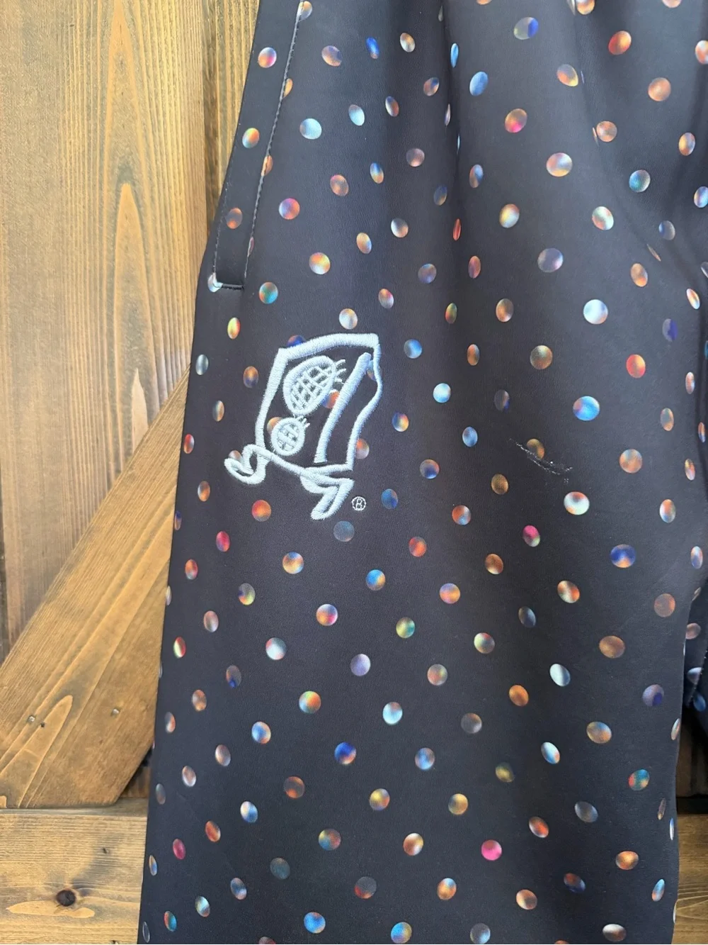 Bass by Ron Bass Sweatpants Joggers Polka Dot Like Design Colorful Sz 3XL Mens